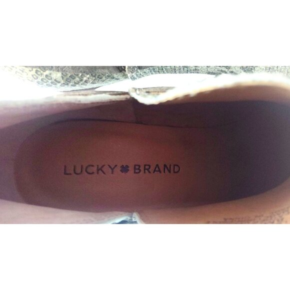 Lucky Brand Bernaeh Women's Size 8M Snakeskin Ankle Boots - Picture 6 of 8